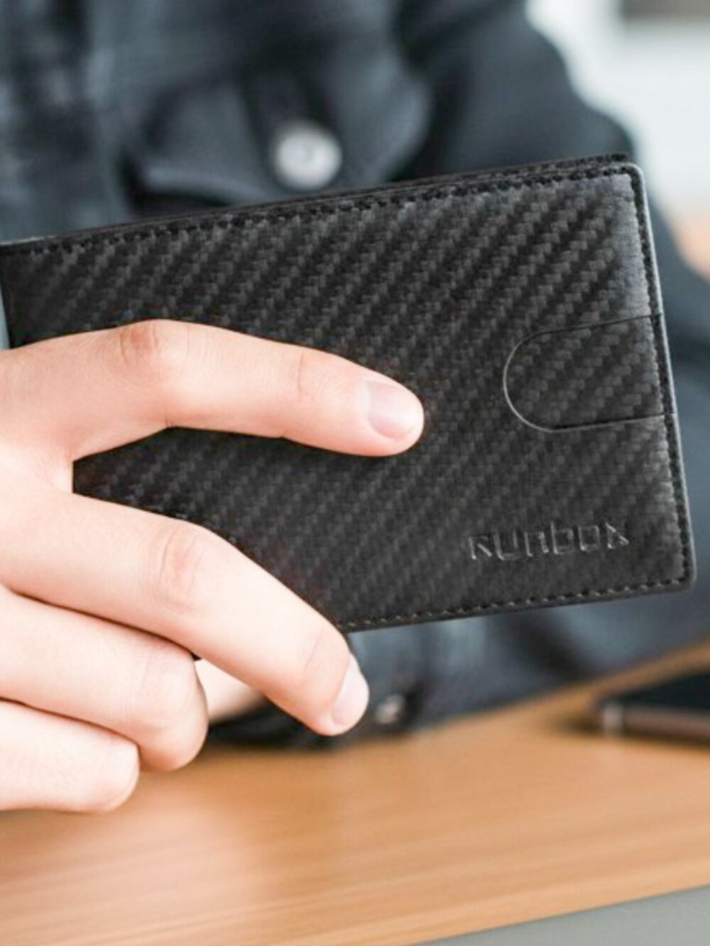 RUNBOX | Men's Wallet with RFID Protection | Leather | Black